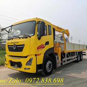 Xe Dongfeng 3 chân gắn cẩu Soosan 8 tấn