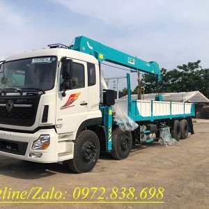 Dongfeng 4 chân gắn cẩu Hyundai 12 tấn