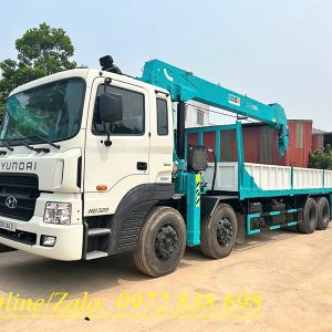 Hyundai HD320 gắn cẩu Hyundai 12 tấn