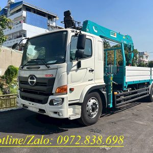 Xe 8 tấn Hino gắn cẩu Hyundai 6 tấn