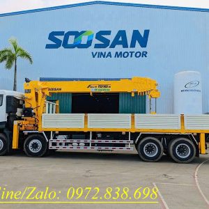 Xe Dongfeng Hoàng Huy gắn cẩu Soosan 15 tấn