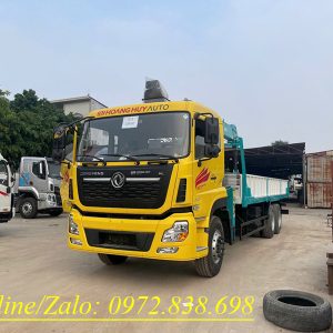 Xe Dongfeng 3 chân gắn cẩu Hyundai 8 tấn
