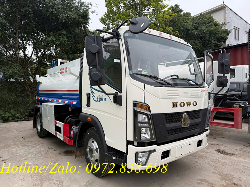 Xe bồn chở xăng dầu 5 khối Howo