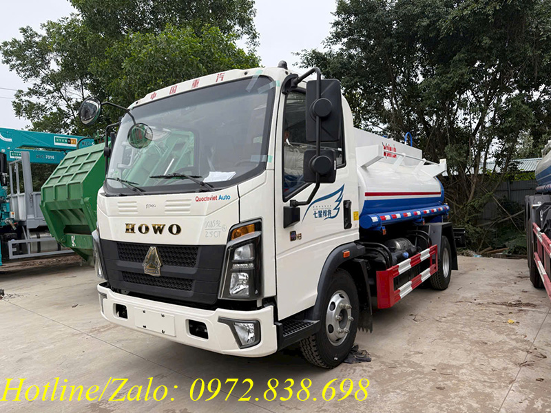 Xe bồn chở xăng dầu Howo 5 khối